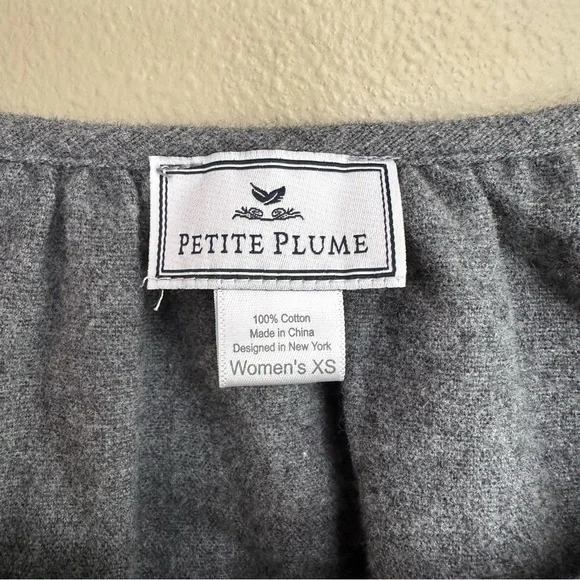 Women's Petite Plume 100% Brushed Twill Cotton Delphine Nightgown - Picture 5 of 9